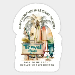 Crafting Dreams While Seeing The World Sticker